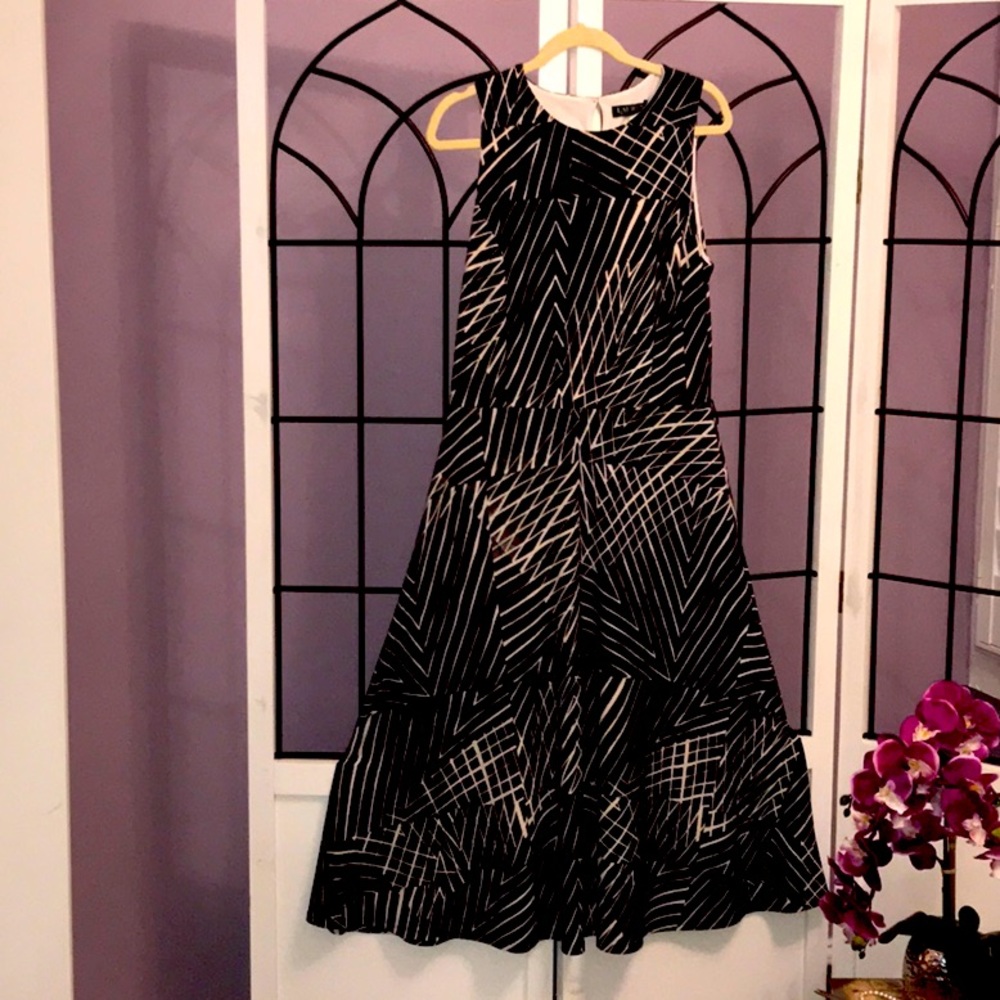 NWT RALPH LAUREN DRESS.  MISSING TIE BELT!